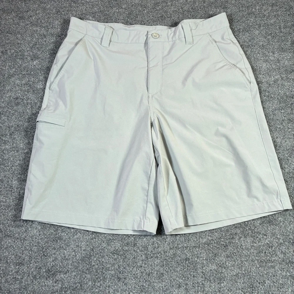 Columbia PFG Fishing Shorts Mens 34 Gray Performance Utility Hiking